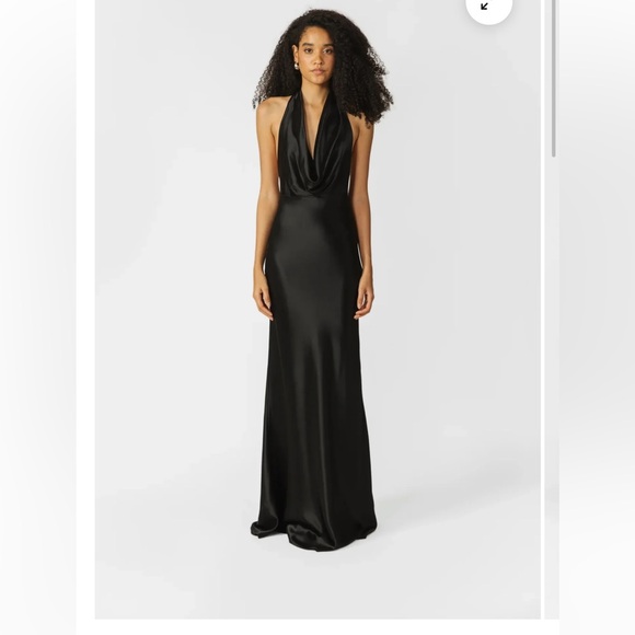 Sleek Black Backless Dress